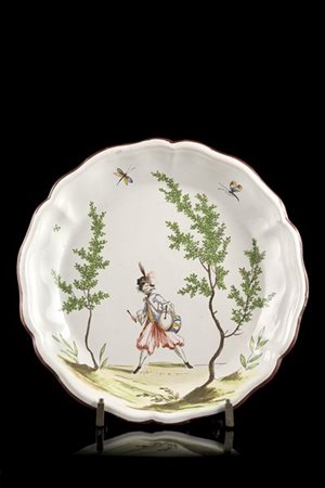 Manifattura di Felice e Giuseppe Clerici, Milano, 1760/70. Fondina in maiolica