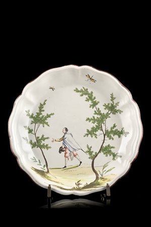 Manifattura di Felice e Giuseppe Clerici, Milano, 1760/70. Fondina in maiolica