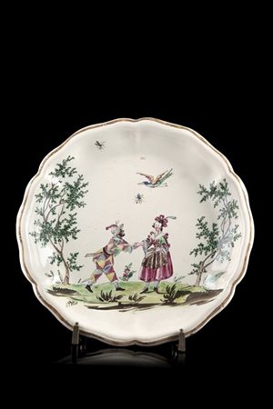 Manifattura di Felice e Giuseppe Clerici, Milano, 1760/80. Fondina in maiolica