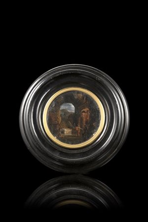 Giovanni Migliara (attr.) Fixè raffigurante il Santo Sepolcro. In cornice in leg