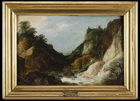 Cerchia di Joos de Momper, secolo XVII

Paesaggio con cacciatori
Olio su tavola