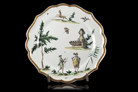 Manifattura di Felice e Giuseppe Clerici, Milano, 1780/90. Piatto in maiolica p