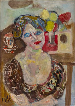 Donna e tazzina da caffË (Omaggio a Mina)