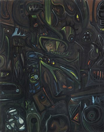 Claudio Costa - Composizione con personaggi - 1963