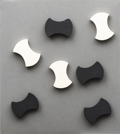 Grazia Varisco - Tavola magnetica a elementi componibili (4 neri + 3 bianchi) - 1959