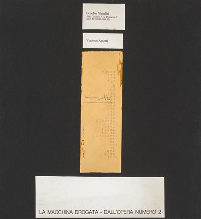 Vincenzo Agnetti - Macchina drogata, striscia - 1969