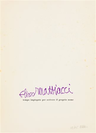 ELISEO MATTIACCI (1940-2019) - Senza Titolo, 1971-1972