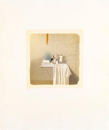 GIANFRANCO FERRONI (1927-2001) - Diversi oggetti e panneggio, 1990