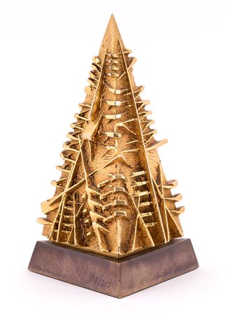 ARNALDO POMODORO (1926) - Piramide a base triangolare, 1986