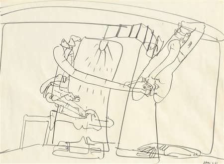 VALERIO ADAMI (1935) - Senza Titolo, 1961