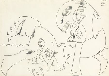 VALERIO ADAMI (1935) - Senza Titolo, 1965