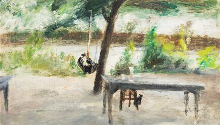 GUIDO TALLONE (1894-1967) -  Osteria a Fusina, 1945