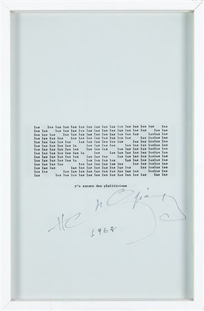 HENRI CHOPIN (1922-2008) - Senza Titolo, 1962