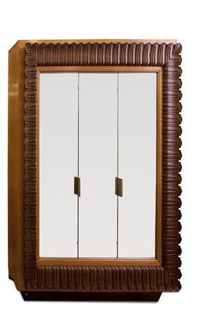 MARAINI OTTO Armadio in frassino con grande cornice in legno scuro...