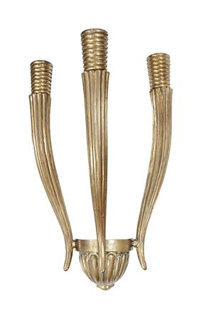 MARAINI OTTO Applique in ottone a forma di triplice cornucopia. Allegato...