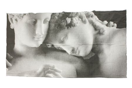 MARI ENZO Arazzo Adone e Venere, stampato su lino e cotone. Prod. Interflex...