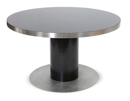 RIZZO WILLY Tavolo rivestito in laminato e lamiera di acciaio. Base in...