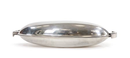 SABATTINI LINO Conch-table Pescera in lega Christofle argentata. Inciso sul...