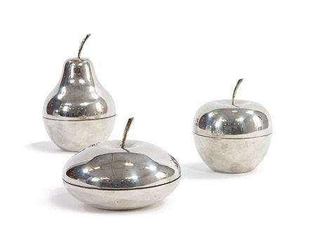 SABATTINI LINO Mela, pera e ciliegia, set di tre contenitori in lega...