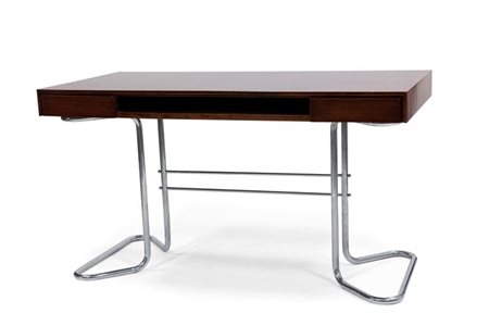 DE GRANDI MAURIZIO 2050 Scrivania cn gambe in tubolare cromato, piano...