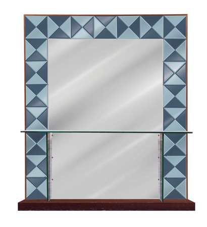 CRISTAL ART Grande specchiera fondosala con cornice in vetri specchiati di...