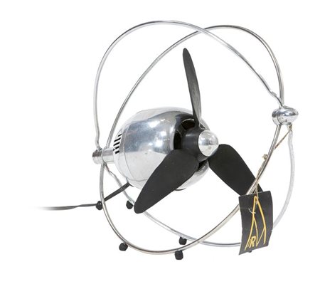 PIRALI EZIO Ventilatore Zerowatt VE505 Alluminio e metallo cromato. Prod....