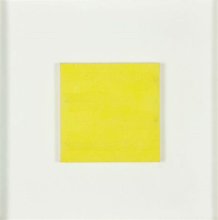 BONALUMI AGOSTINO Vimercate (MI) 1935 "Yellow" 1981 20x20 olio e tela...