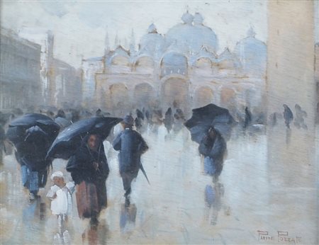 Paride Pozzato 1899-1971 Lotto di 2 oli su tavola di cm. 19x25 e cm. 13x19:...