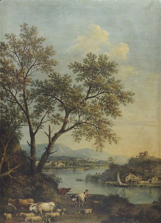 Gian Battista Cimaroli 1687-1771 Lotto di 2 oli su tela foderata di cm....