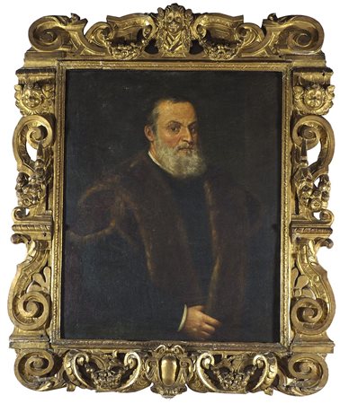 Ambito di Jacopo Robusti detto Il Tintoretto "Ritratto virile" cm. 90x70 -...