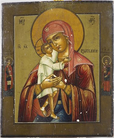 Icona dipinta raffigurante Madre di Dio della tenerezza, Russia, fine XVIII...