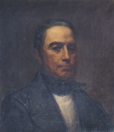 Maestro del XIX secolo "Ritratto di Nobile" cm. 54x46 - olio su tela