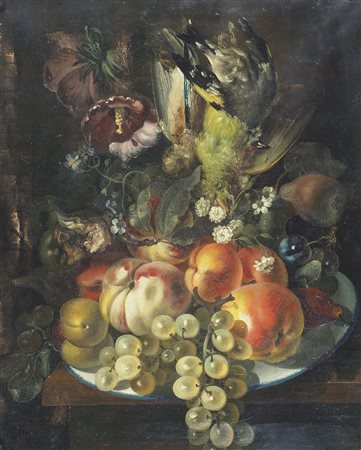 Maestro inizi XIX secolo "Natura morta con frutta" cm. 45x38 - olio su tela...