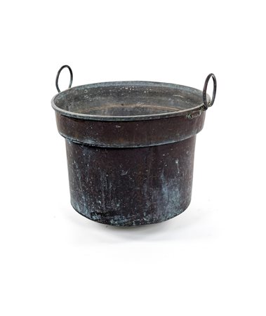 
Antique copper cauldron