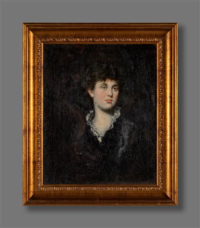 Pittore del XIX secolo
 

Portrait of a lady with a pearl necklace and a fruit basket