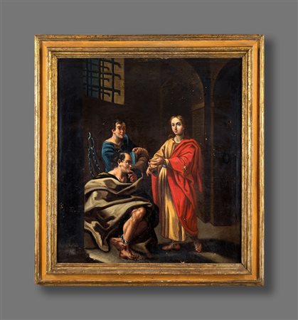 Scuola Italiana del XVII secolo
 

Christ visits apostle Paul in jail