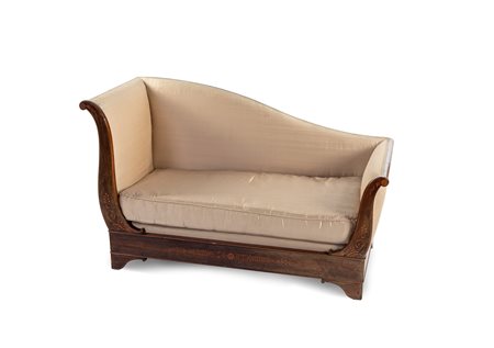 
Pair of mahogany meridiennes