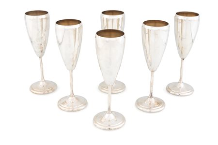 
 

Six silver flutes