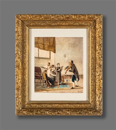 Cesare Provaggi
(attivo nel XIX secolo)

Music lesson