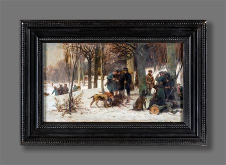 Charles Soubre
(Liegi 1821-Liegi 1895)

Deer hunting