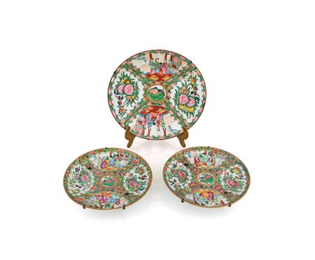
 

Three porcelain plates