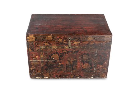 
 

Chinese wooden trunk from 19th century
