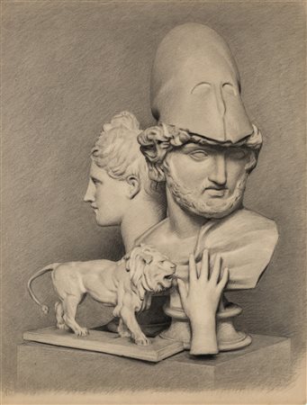 
 

Ten drawings depicting heads from ancient times