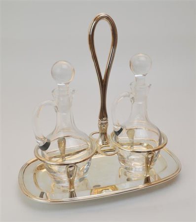 OLIERA IN VETRO E ARGENTO 800