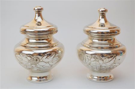 COPPIA DI CONTENITORI IN ARGENTO 800