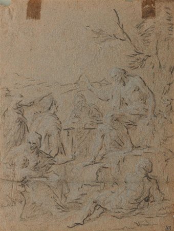 Scuola Veneta del XVIII secolo LA PREDICAZIONE DI CRISTO Penna e inchiostro...