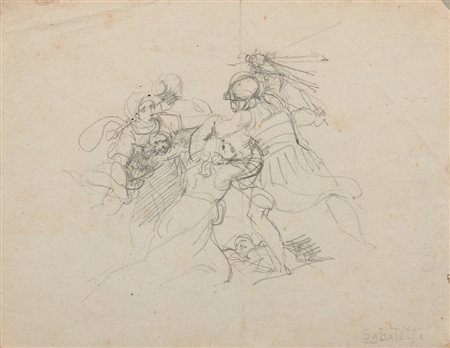 Luigi Sabatelli [scuola di] (1772 - 1850) SCENA DAL MASSACRO DEGLI INNOCENTI...