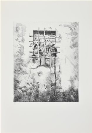 Piero Vignozzi FINESTRINA. 1996 Acquaforte e acquatinta. mm 400x325. Foglio:...