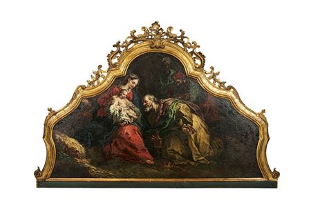 PIANCA GIUSEPPE ANTONIO 1703-1760 "Adorazione dei Magi" 100x170, 123x193 (con...