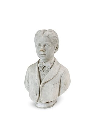 BENZONI C. D. "Ritratto di fanciullo" 1871 h 54 scultura in marmo bianco...